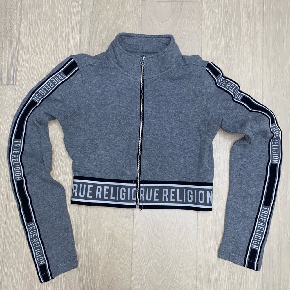 True Religion Cropped Zip up Sweater. Women’s xs